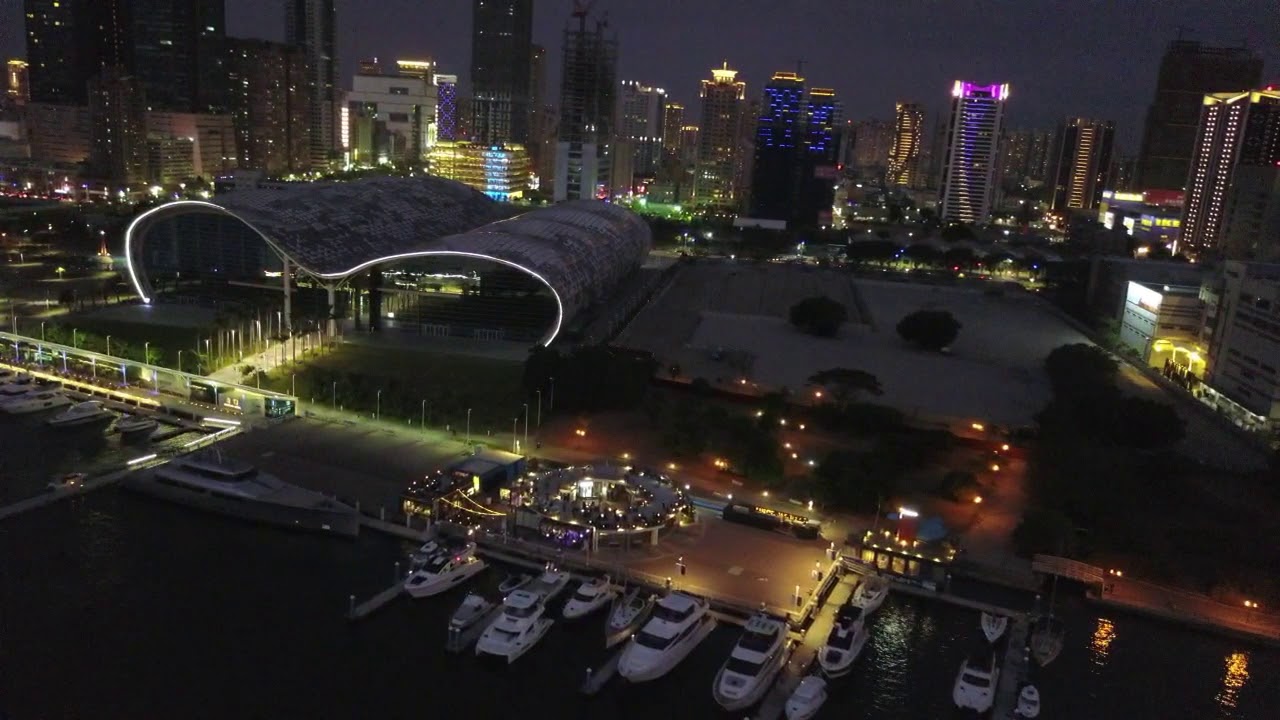2019 更新版 空拍 高雄 展覽館 夜拍 夜景 海景 遊艇碼頭 大疆  dji mavic pro