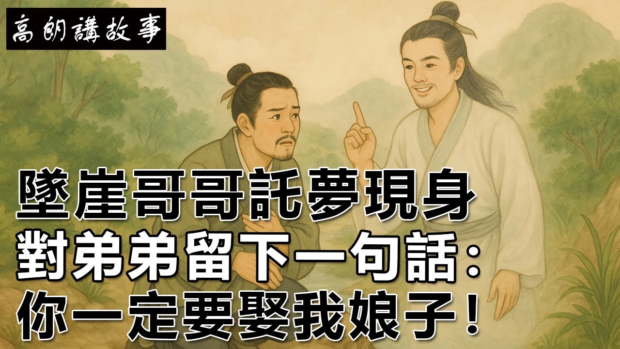 民間故事：墜崖哥哥託夢現身，對弟弟留下一句話：你一定要娶我娘子！｜高朗講故事