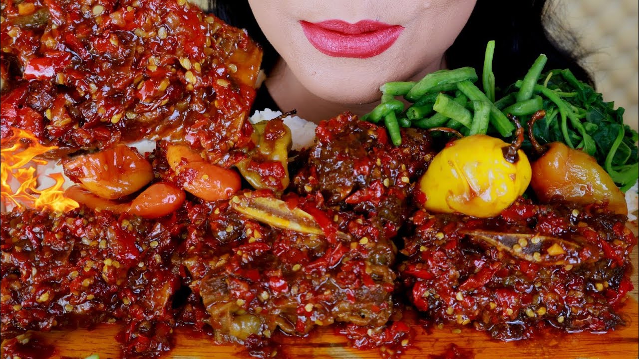 ASMR IGA PEDAS KECAP PAKE CABE GENDOT | ASMR MUKBANG INDONESIA