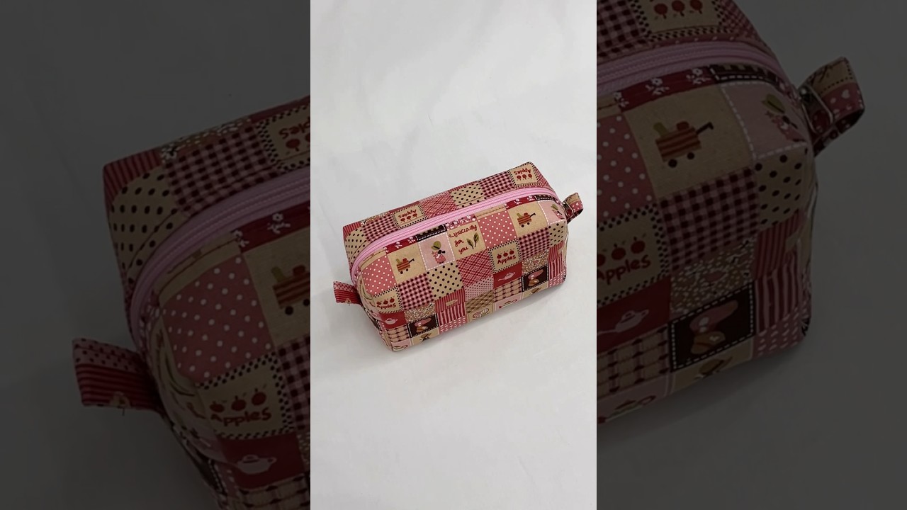 간단하게 사각 파우치 만들기 🩷Handmade Box Pouch #handmade #sewing #재봉틀 #재봉틀배우기 #핸드메이드 #쏘잉 #파우치만들기 #파우치