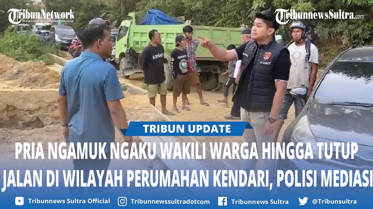 Ada Penutupan Akses Jalan di Wilayah Pengembang Perumahan di Puuwatu Kendari, Polisi Turun ke Lokasi