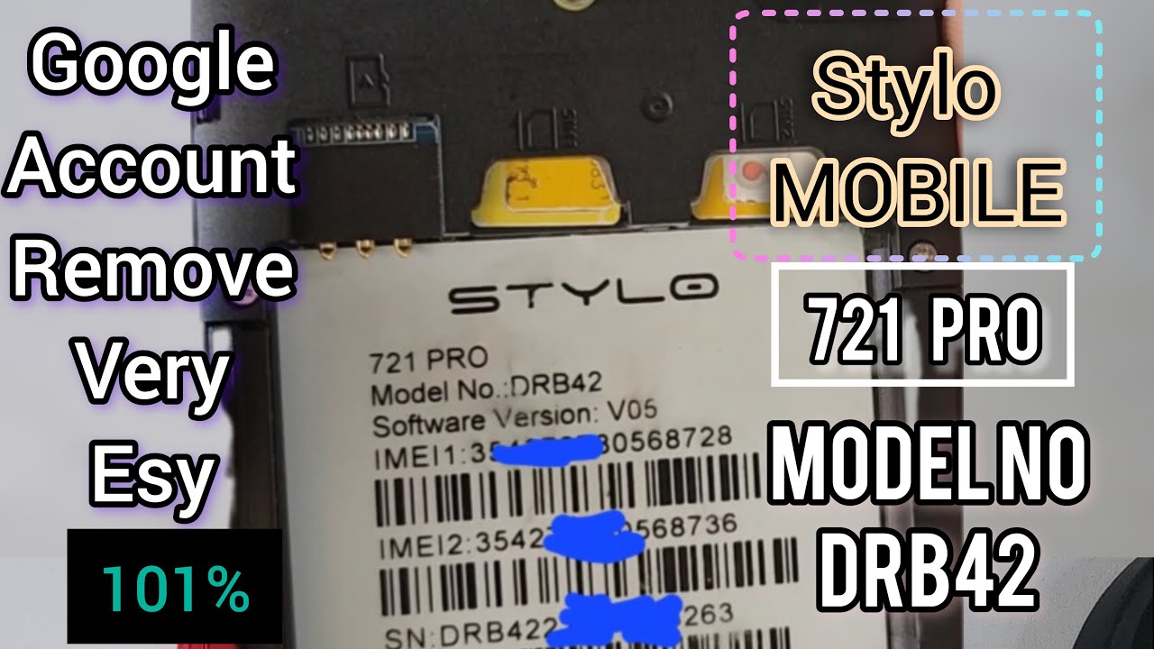 How to remove google account stylo drb42 | Stylo 721pro frp bypass
