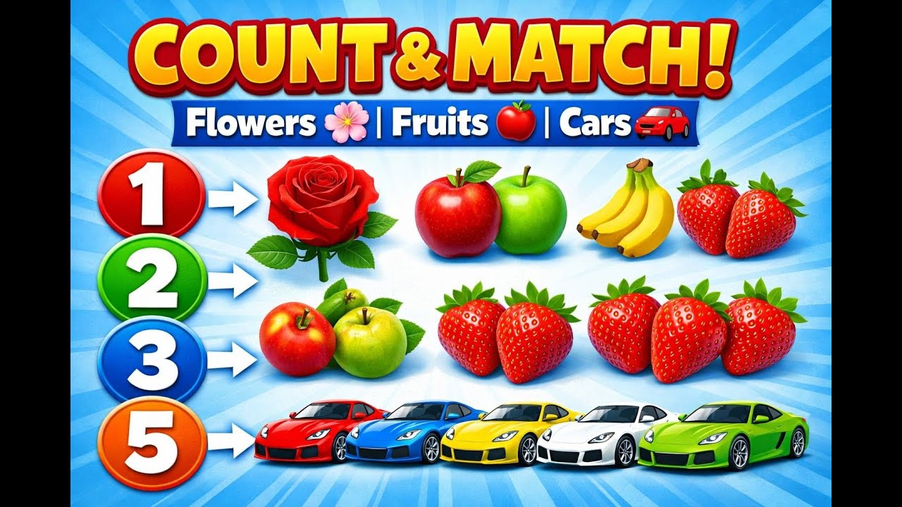 Counting Champion Challenge Starts Now! 🌸🚗🍎