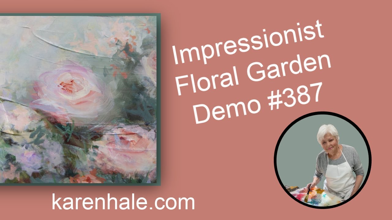 Dreamy Impressionistic Flower Painting,Art Technique demo #387#flowerpainting#workinprogress