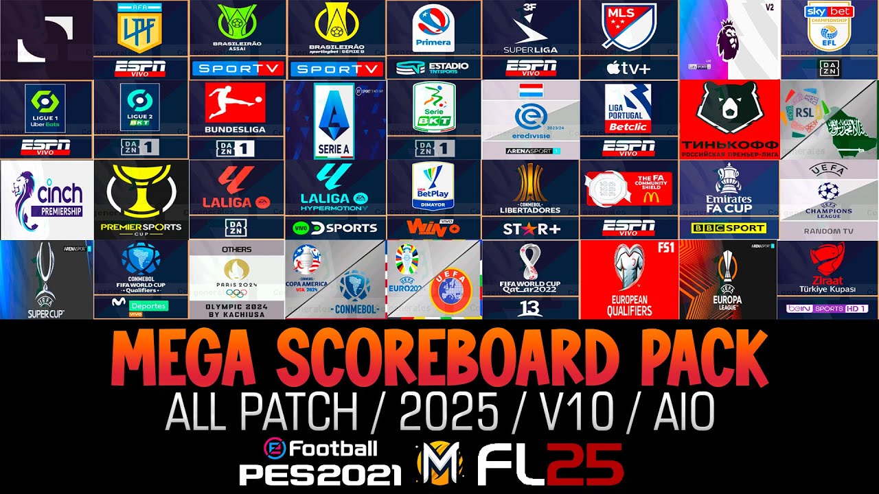 PACK DE MARCADORES PES 2021 & FOOTBALL LIFE 25: Todas Las Ligas & Copas