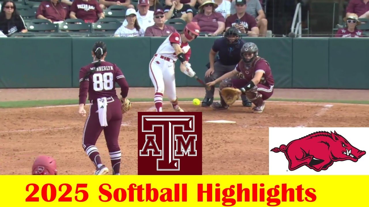 #9 Arkansas vs #2 Texas A&M Softball Game Highlights 4 26 2025