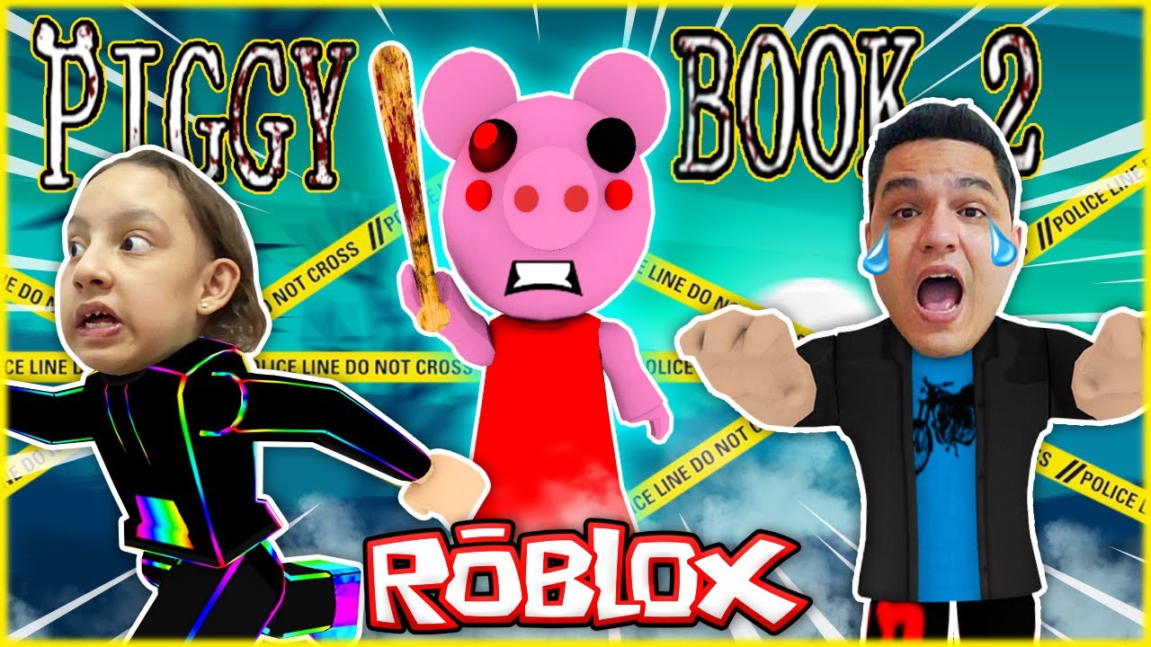 ROBLOX - NOOBS Escapando da PIGGY BOOK 2 (Passamos vergonha) - Familia MC Divertida Games
