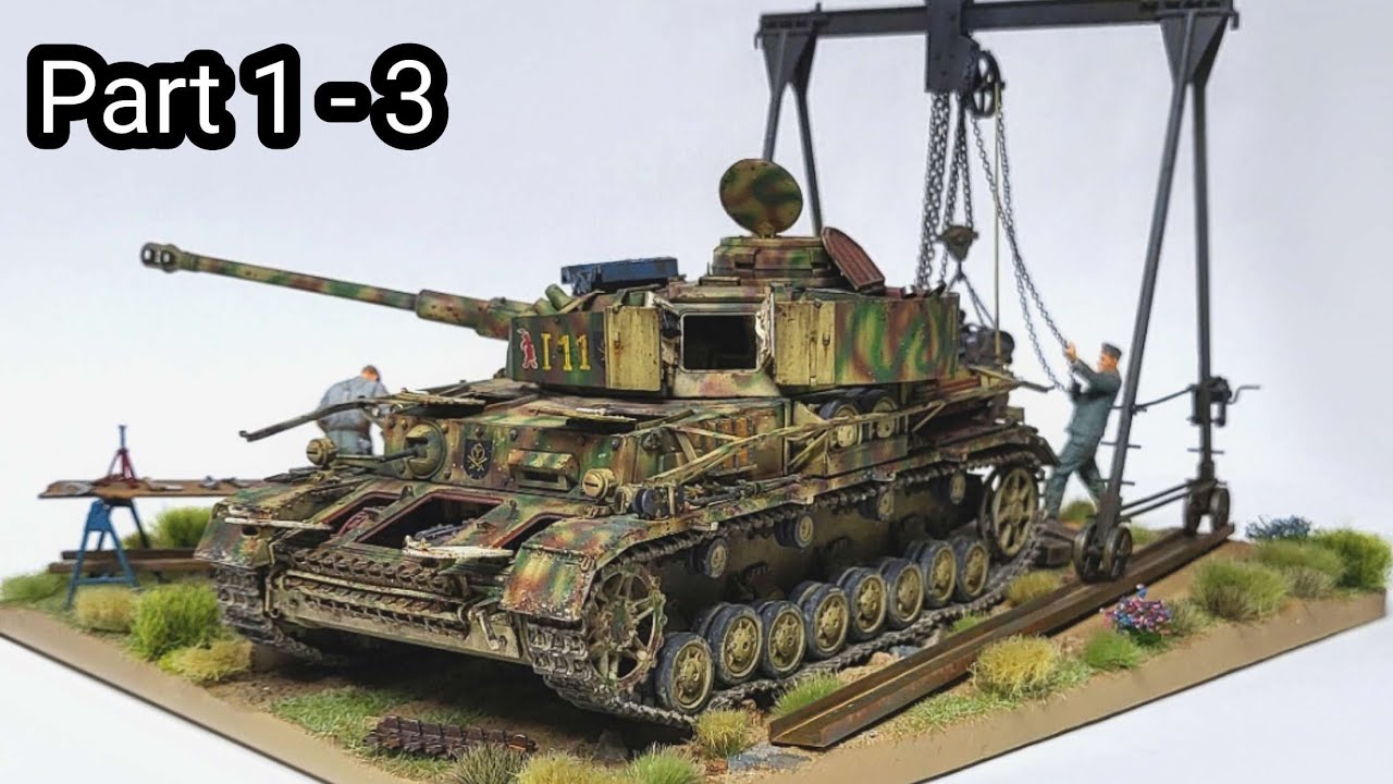MINIART 1/35 REPAIRING OF Pz.Kpfw.IV Ausf.H(DIORAMA BIG SET)   Part1-3