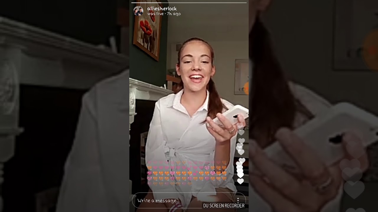 Allie Sherlock live on instagram 14th June 2018