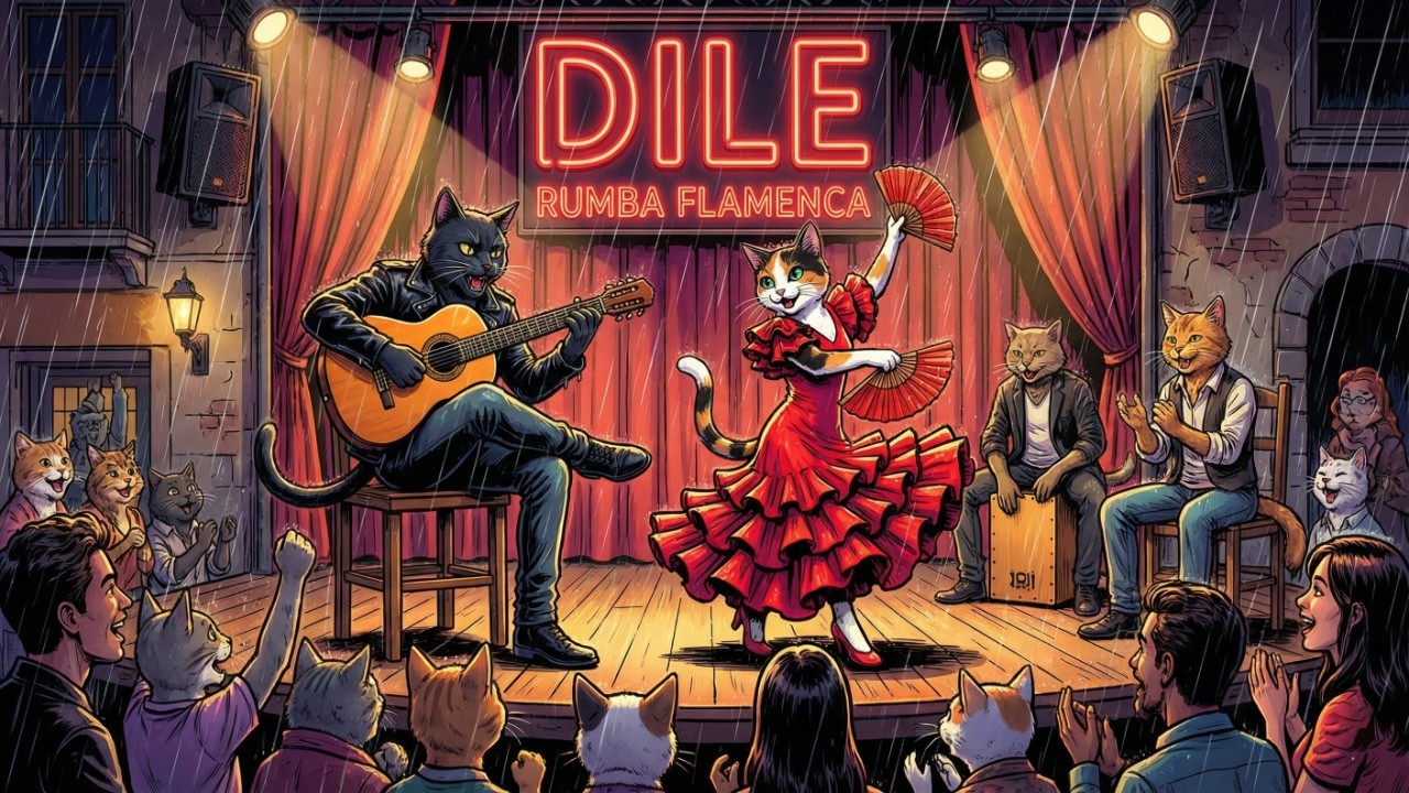 Si DON OMAR fuera GITANO en un TABLAO 💃🎸 DILE - Los Canaias (Rumba Flamenca)