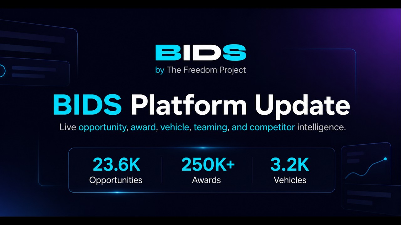 BIDS Platform Update | Federal & SLED Contract Intelligence Walkthrough