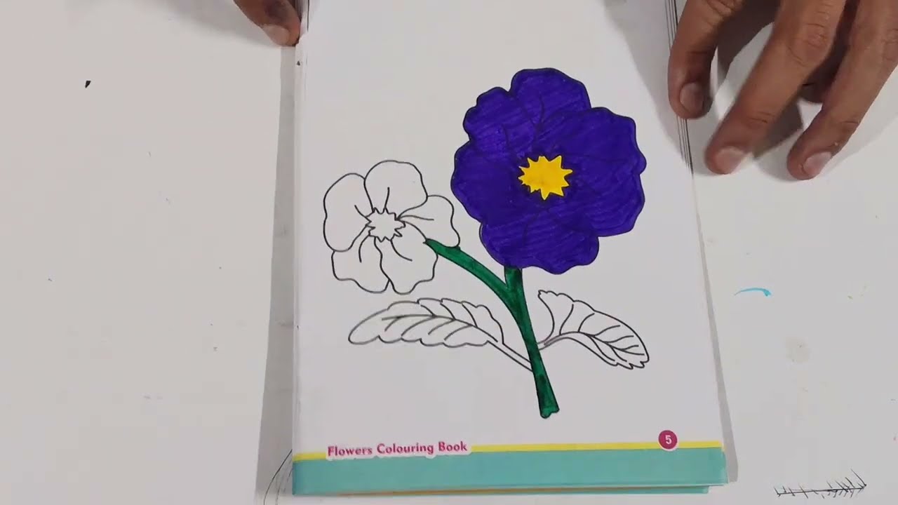 5. Cute flowers colouring 🌺🌸🌹