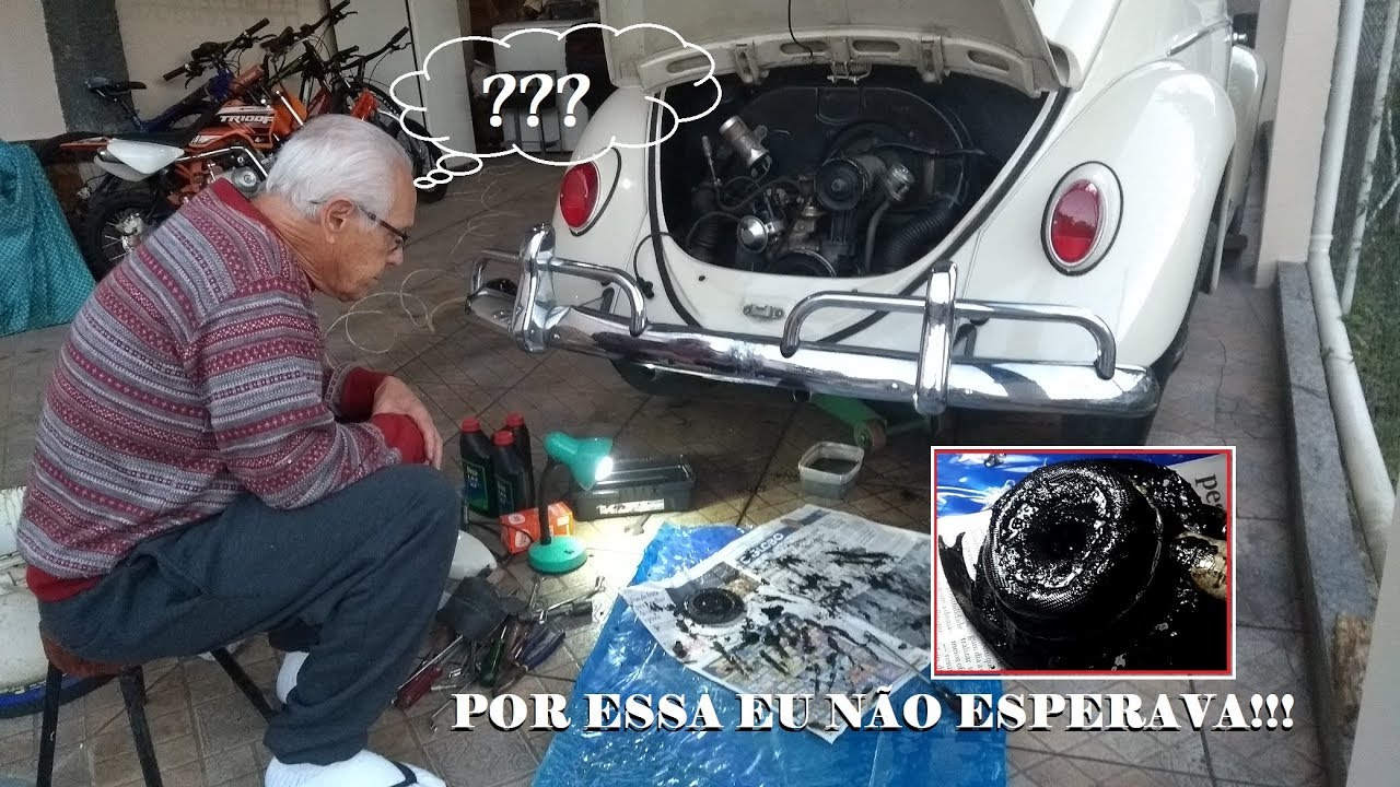 Fusca 68 - Limpeza Interna do Motor, Peneirinha e Tampa Reservatório do Óleo
