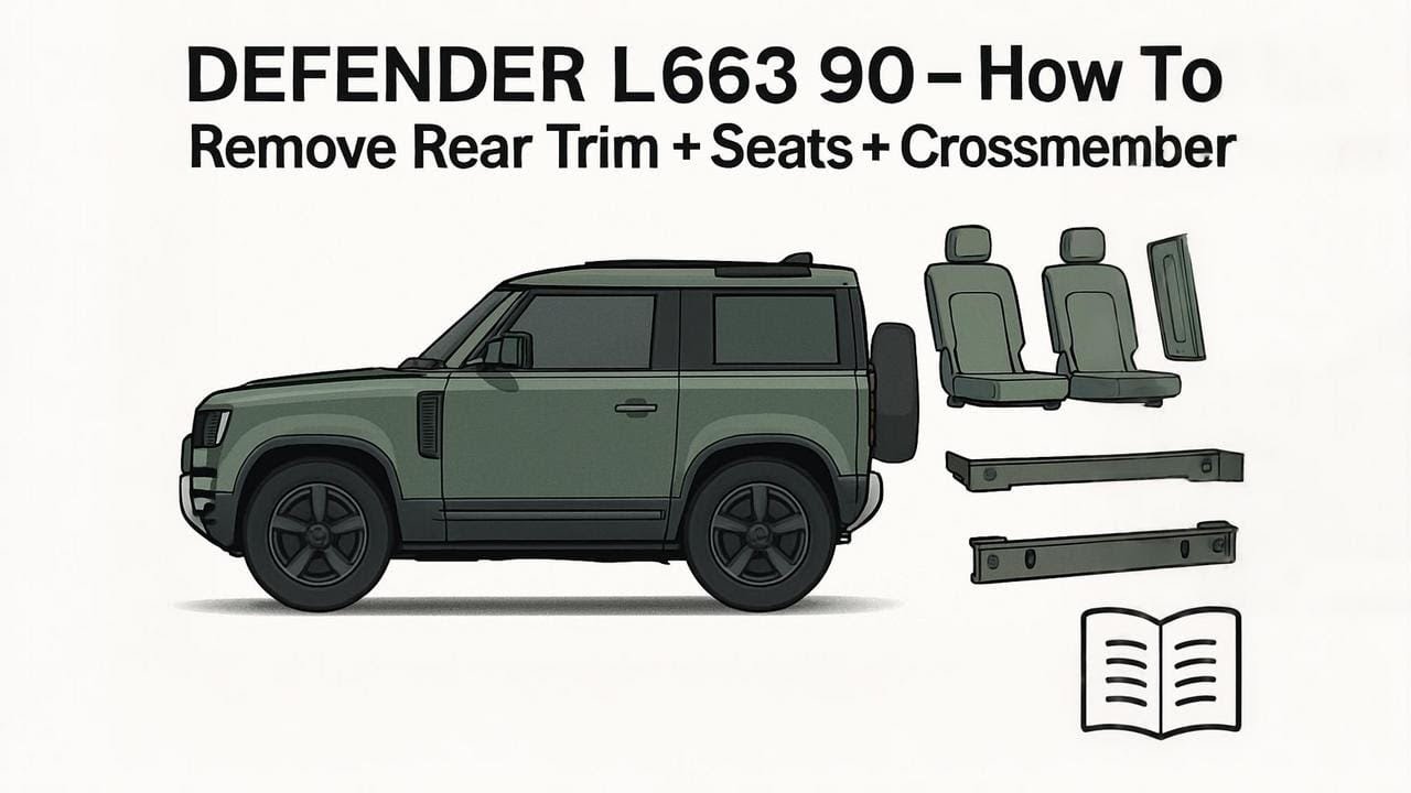 Снятие поперечины заднего сиденья Land Rover Defender 90 — переделка пола сзади