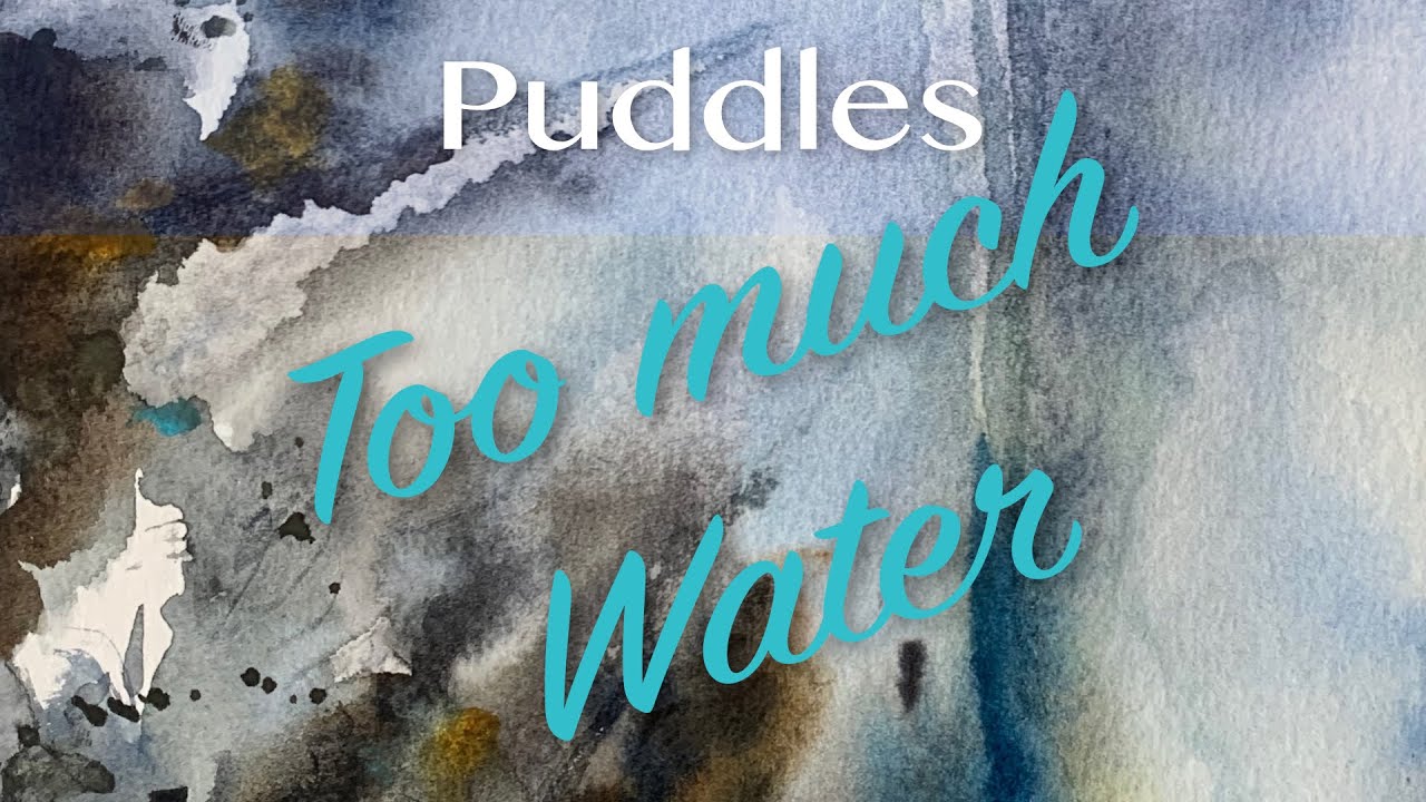 Too much water - An experimental landscape - watercolour tutorial