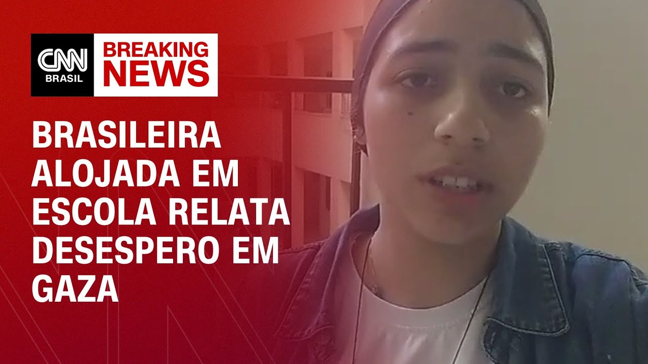 Brasileira alojada em escola relata desespero em Gaza | BRASIL MEIO-DIA