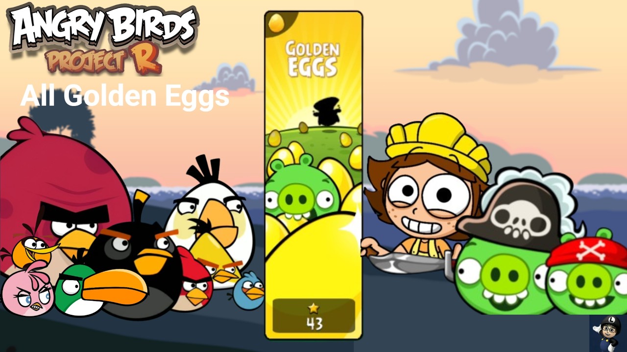 Angry Birds Project R - All 43 Golden Eggs
