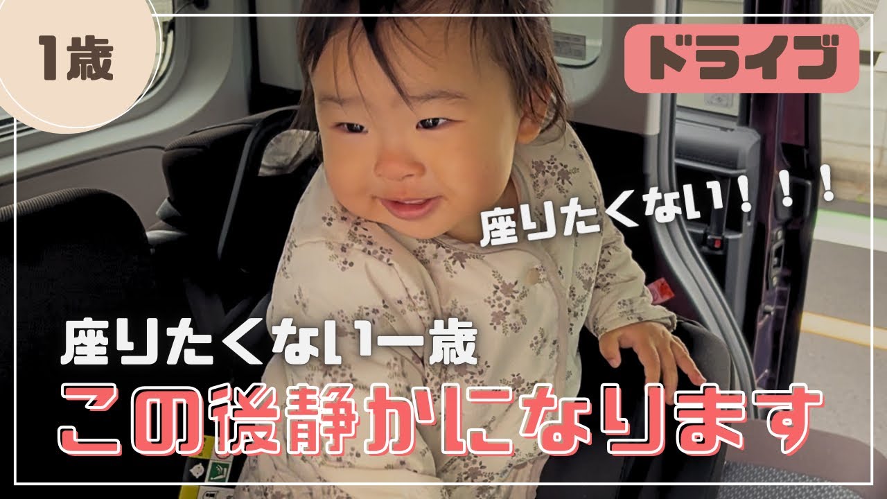 【ドライブ】座りたくない一歳！この後静かになります😂