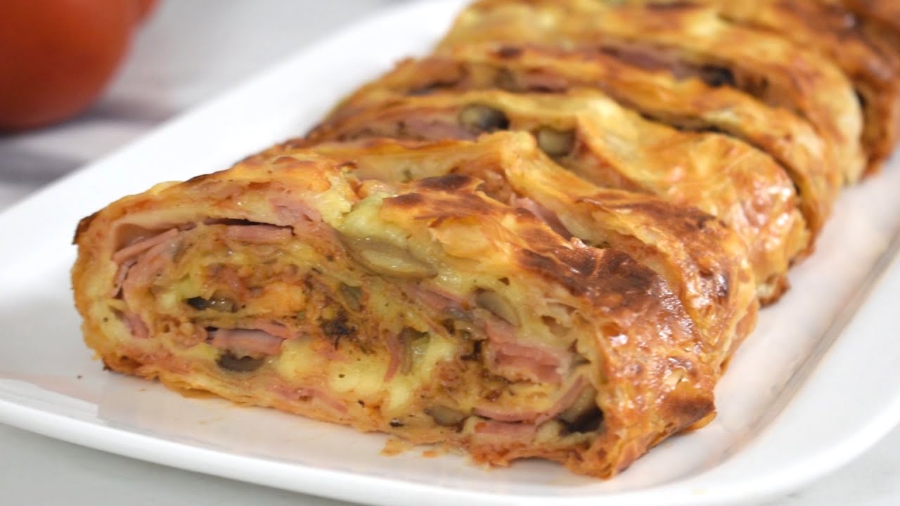 Phyllo dough PIZZA Roll - fast, easy and incredibly delicious