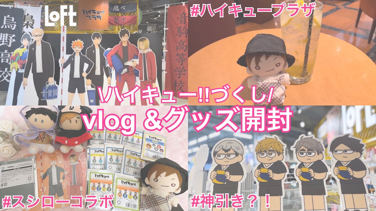 【オタ活vlog】ハイキュープラザ┊︎スシローコラボ🍣グッズ開封で怒涛の神引き？！ジロリが可愛すぎる👀