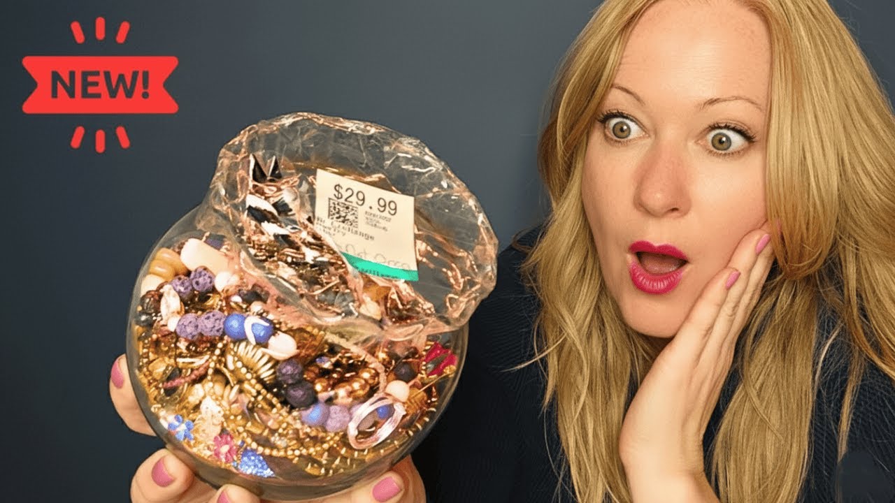 Old Thrift Shop Jewelry Jar Was 