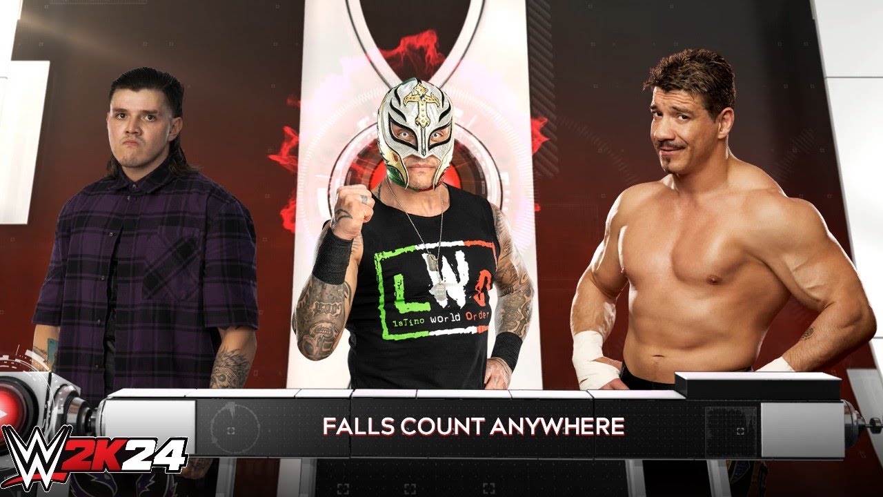 Full Match - Dominik vs Rey vs Eddie: Falls Count Anywhere Match at Wrestlemania 31 | WWE 2k24 