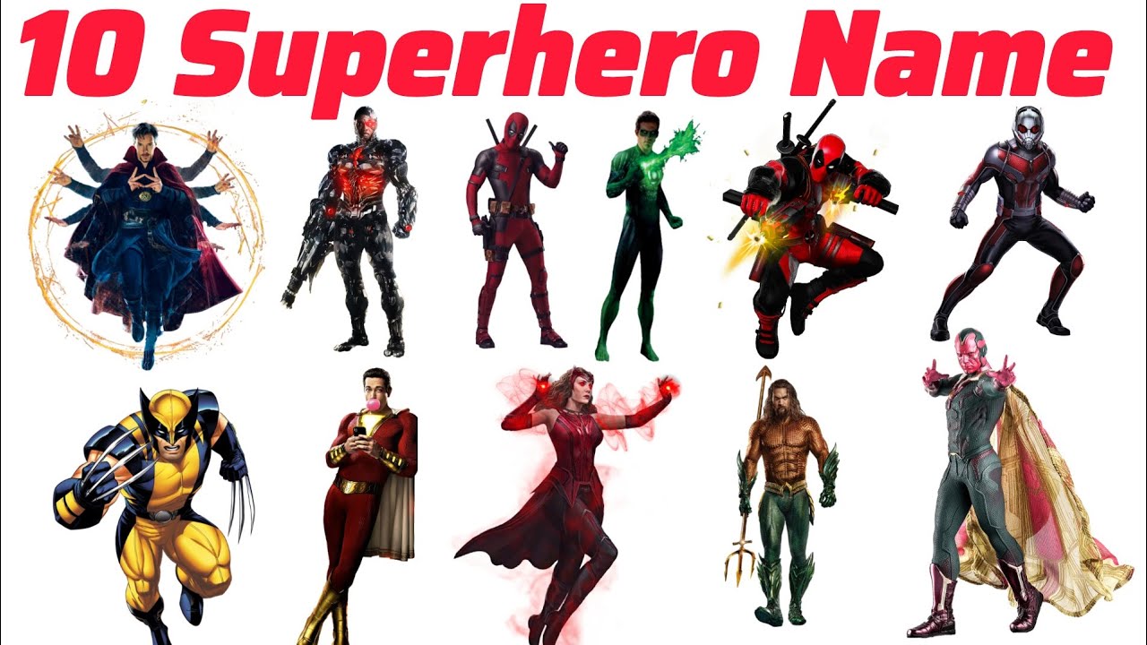 Superhero name सुपर हीरो के नाम English & Hindi Vocabulary learning for kids | Pre kids Fun learning