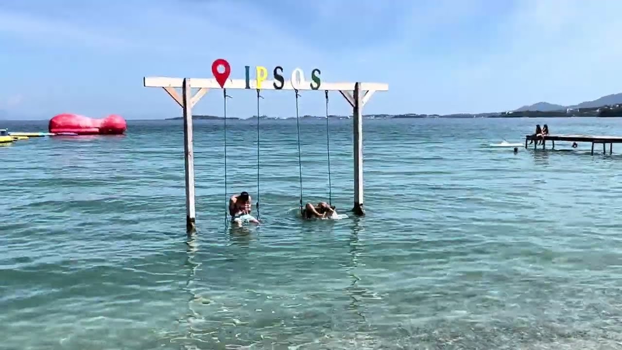 #Corfu #Ipsos Ipsos Beach 🏖️ | 2023 June | walking on the beach 🏖️.