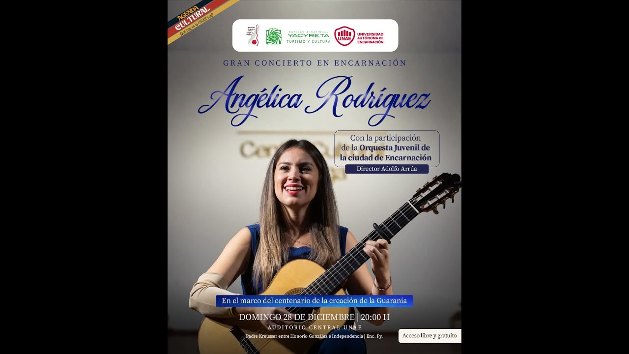 Concierto Encarnacion  (Paraguay) 12-2025  con Angela Rodriguez  Obras de Angel G. Piñero