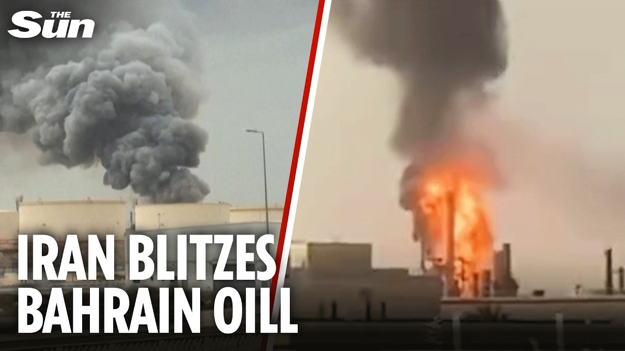 Iran attacks Bahrain oil as barrel price soars and King calls attacks 
