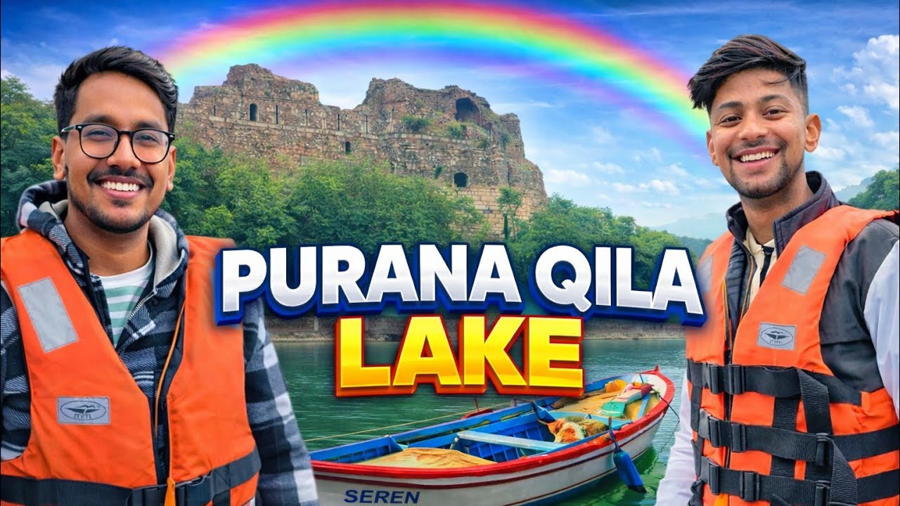 Purana Qila Lake Boating Experience | Hidden Gem of Delhi 🌈🚣‍♂️  #dailyvlogs #delhivlogs 