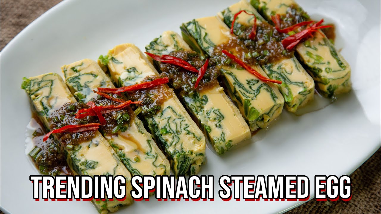 Step-by-Step Guide: Trending Steamed Egg with Spinach Recipe ほうれん草入り玉子焼き 🍳