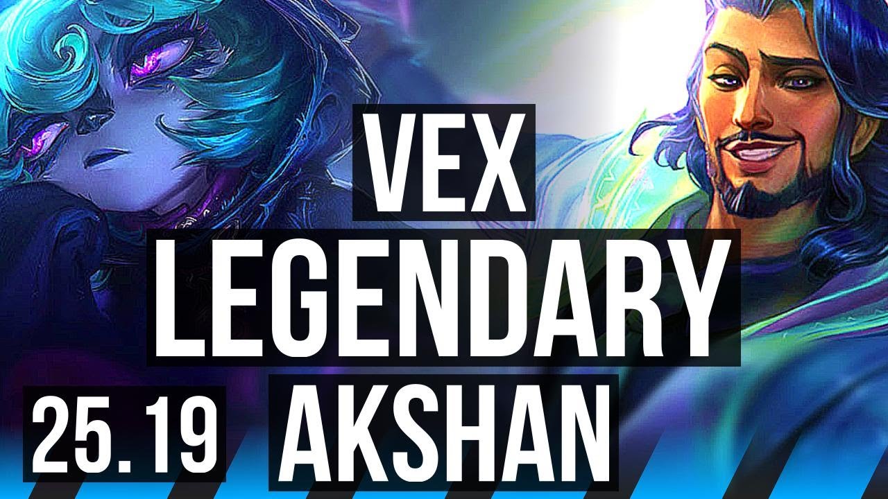 VEX vs AKSHAN (MID) | Legendary | EUW Grandmaster | 25.19