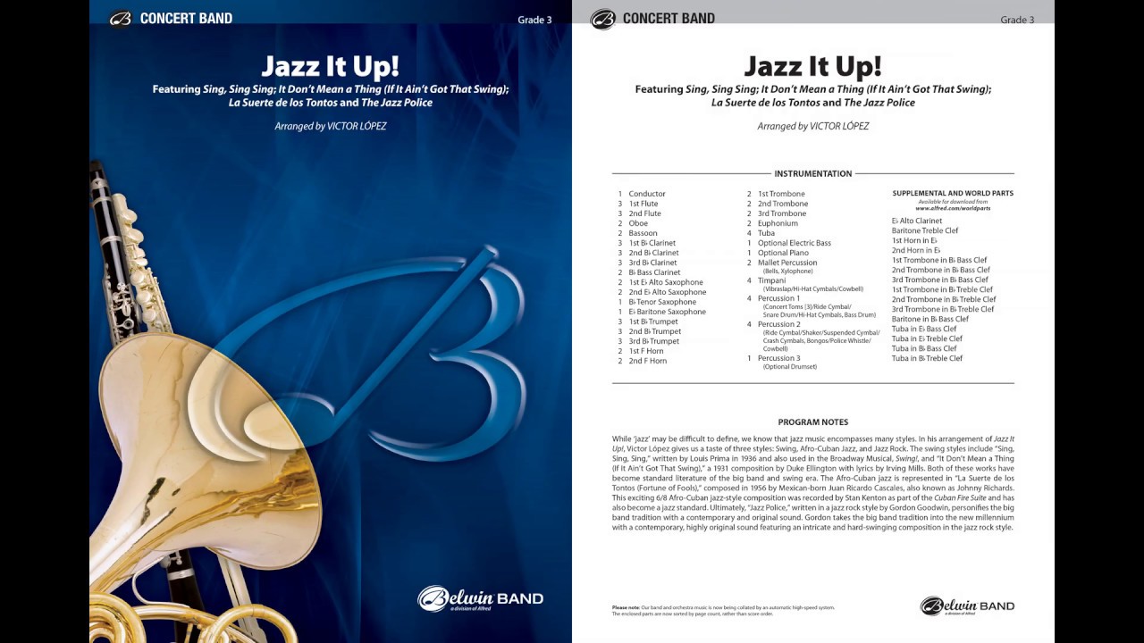 Jazz It Up!, arr. Victor López – Score & Sound