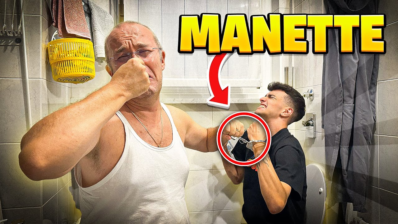 SCHERZO AMMANETTATO a MIO PAP&Agrave; PER 24 ORE! SIAMO IMPAZZITI! *LEGGENDARIO*