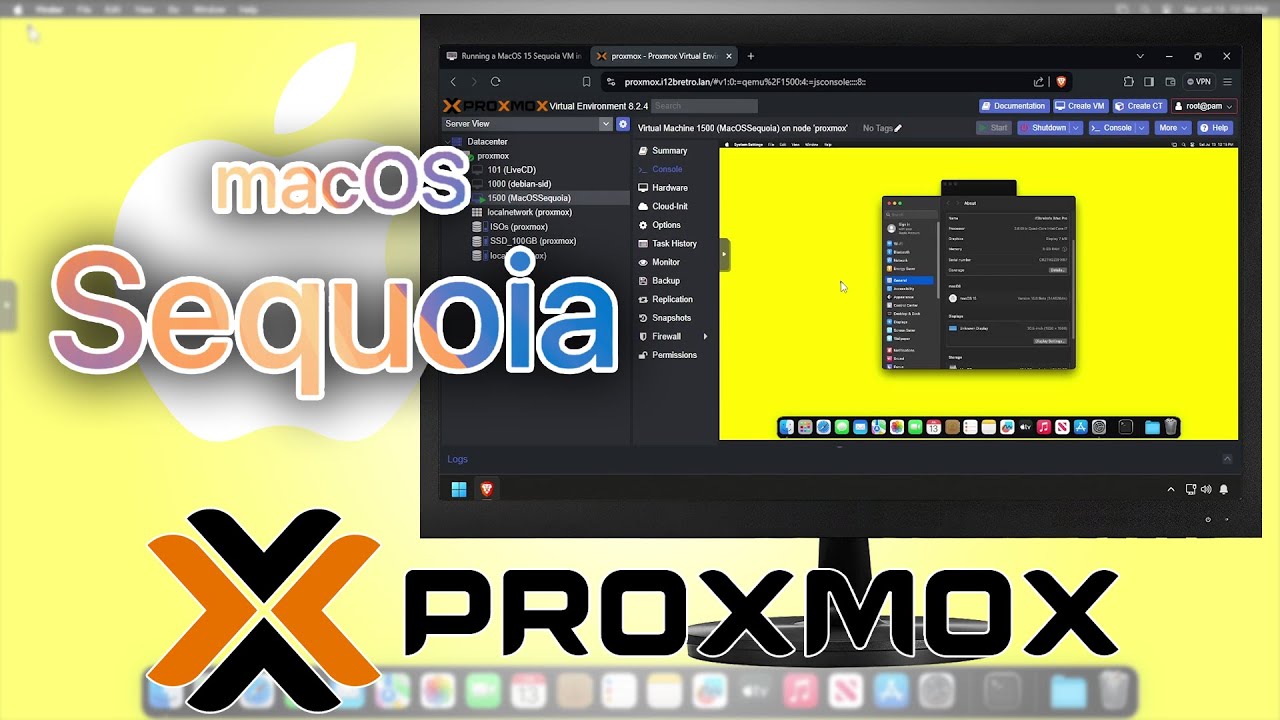 Запуск виртуальной машины MacOS 15 Sequoia в Proxmox VE