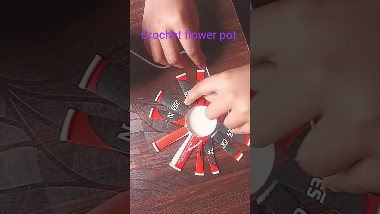 easy crochet flower 🌻 pot