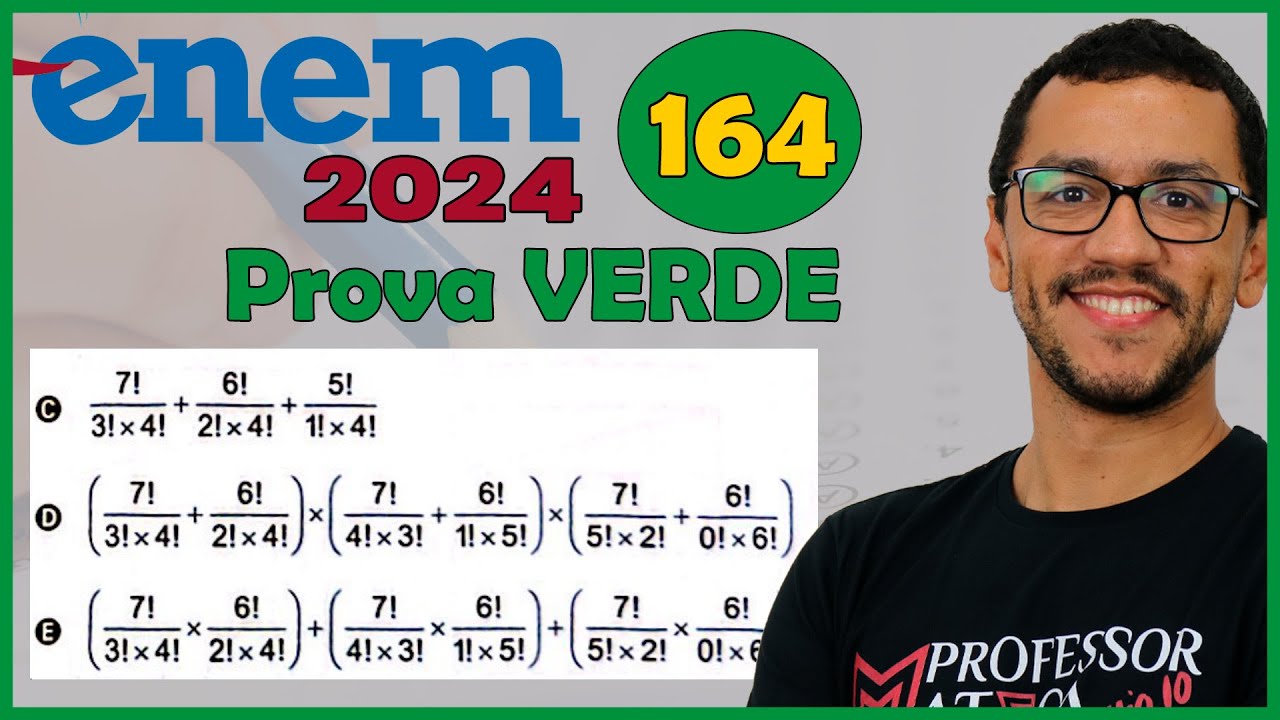 Questão 164 | Prova Verde ENEM 2024 | Combinatória Equipe médica #enem2024