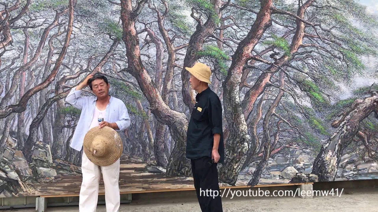 김상원 화백의 작품 [한국의 솔숲길]_(제작과정)