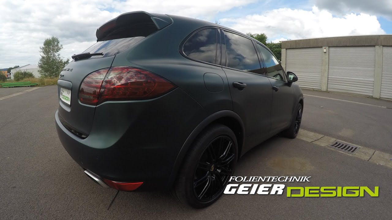 Porsche Cayenne Vollverklebung in PWF Matt Smaragd Metallic - Car Wrapping