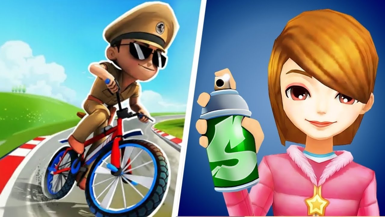 Little Singham Cycle Race vs Subway Princess Runner 🚴‍♂️🔥 New Update Gameplay | Epic Race Battle!