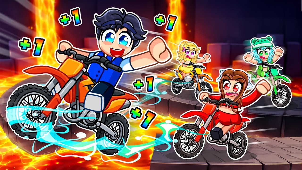 Going 945,754 MPH In Roblox +1 Speed MOTORCYCLE Escape...