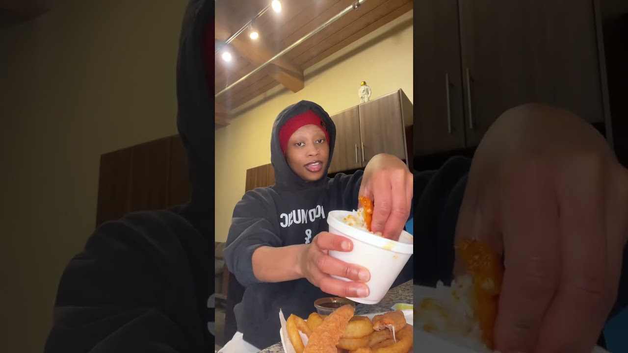CHICKEN TENDERS 🍗 , STICKY RICE 🍚 AND ONION RINGS 🧅 😃 | MUKBANG 
