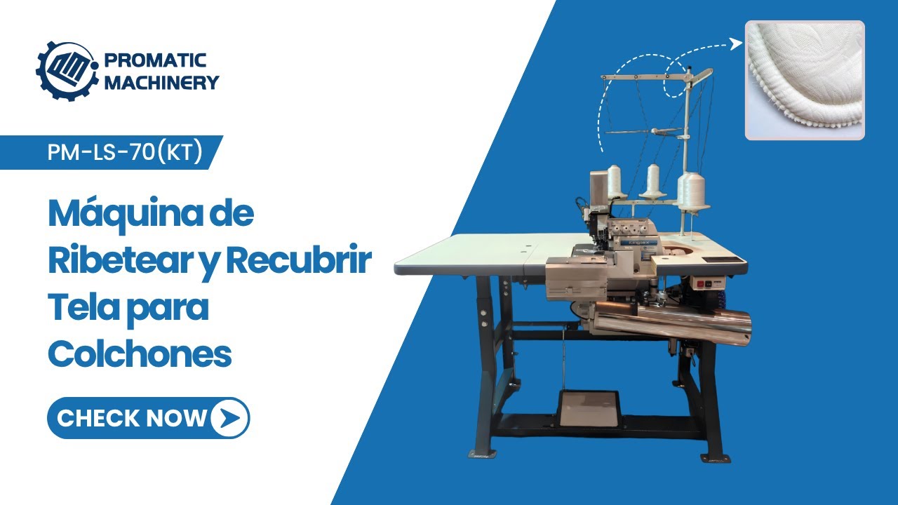 PM-LS-80(PG) Máquina de Ribetear y Recubrir Tela para Colchones