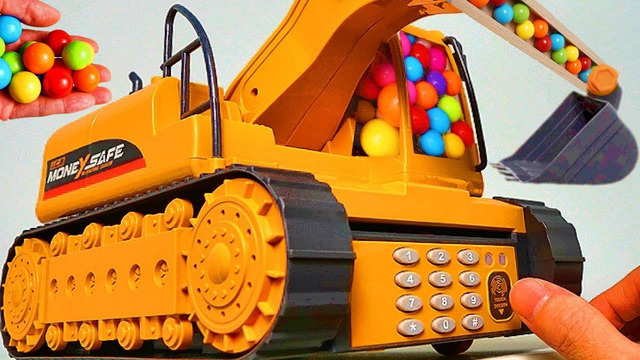 Heavy Duty Marble Run Race ASMR # 3 ☆ Excavator's Password ☆ Creative Healing Sound Machine Build