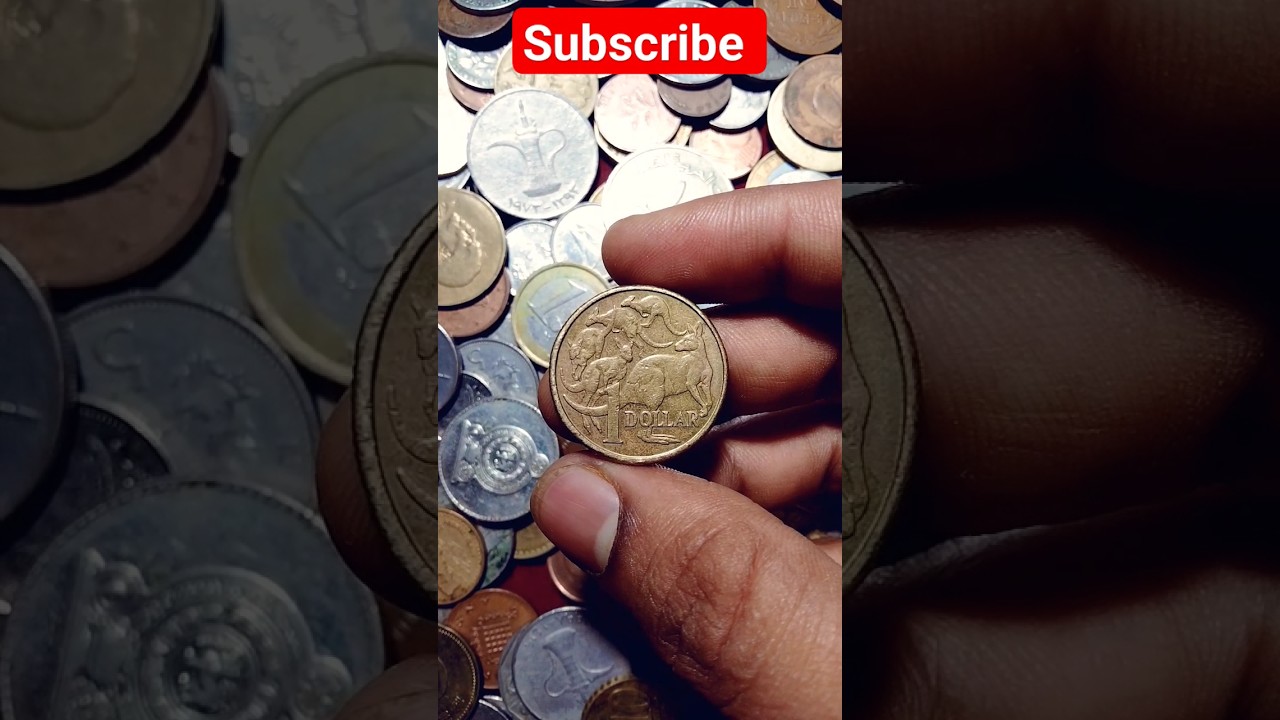 Australia 💲1 Dollar coin 🪙 2008 #shorts #asmr #ytshorts #rarecoins #viral #world #india #australia