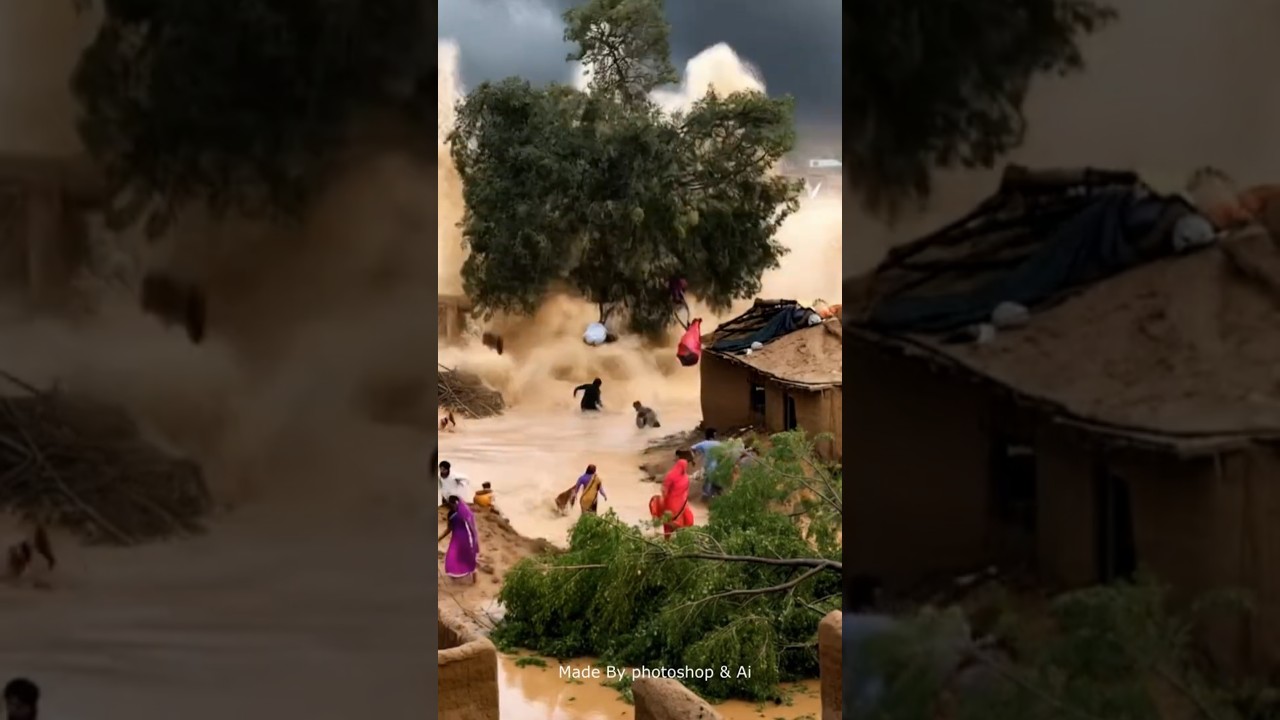 , struck by lightingvideo  ,toofan, “Thunderstorm Horror 🌩️ | तूफ़ान से मची भगदड़ | Tornado e ASMR”