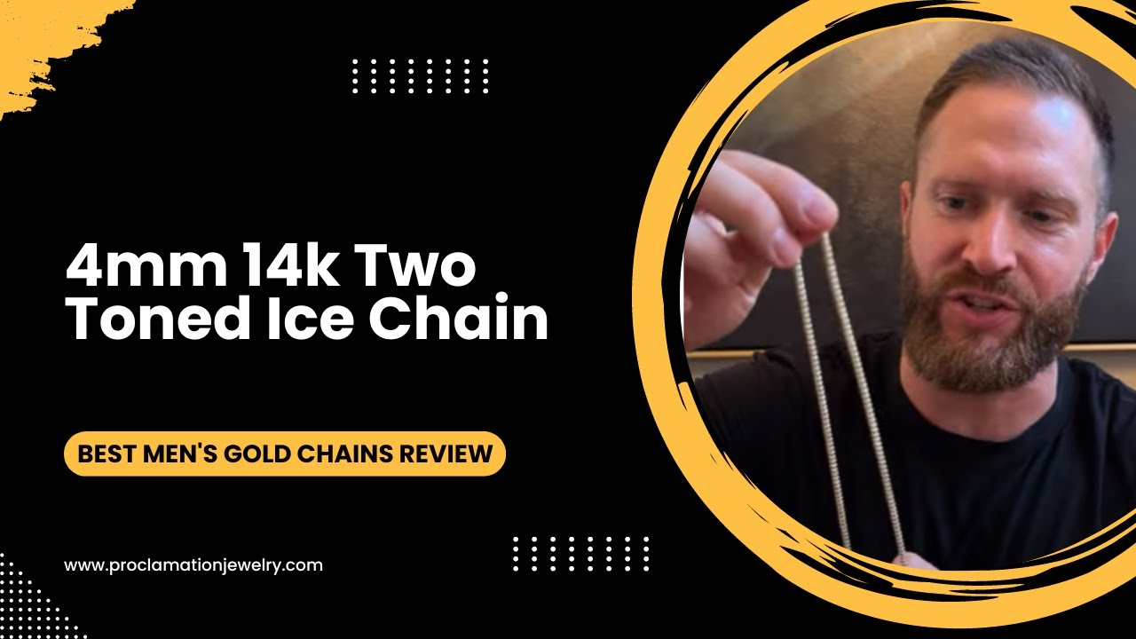 4mm 14k Two-Toned Ice Chain | Best Men's Gold Chains Review