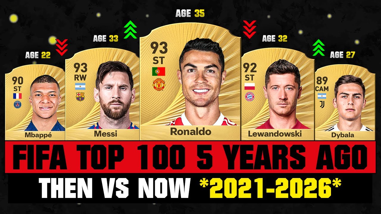 THIS IS HOW FIFA TOP 100 LOOKED 5 YEARS AGO VS NOW! 🤯😱 ft. Ronaldo, Messi, Mbappe…