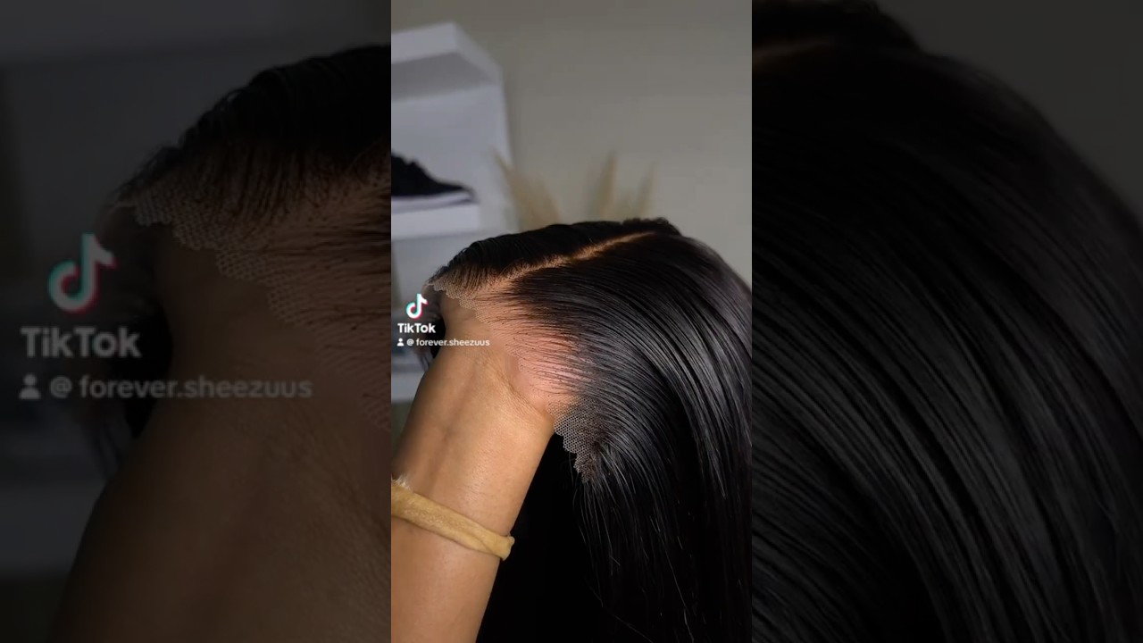 Glueless & Flawless!Achieving the Most Natural Hairline with a Straight Wig#myfirstwig #wigtutorial